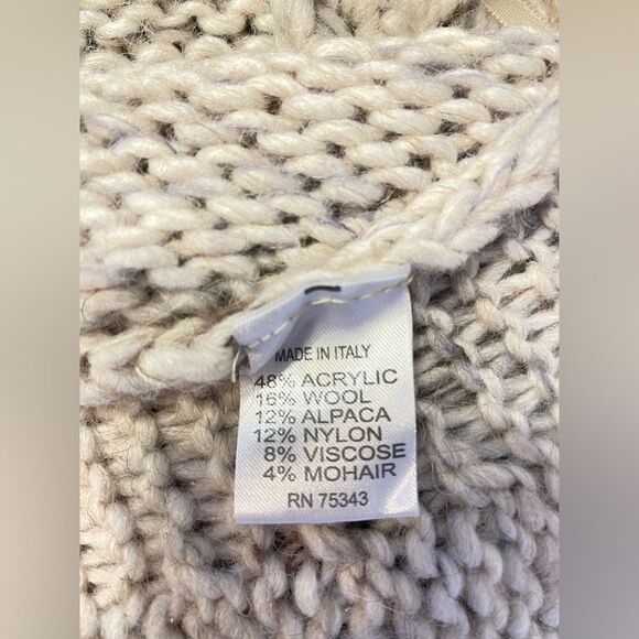 Elsa Manda Anthropologie Alpaca/ Wool Blend Open Front Cardigan Size M - Picture 5 of 6